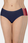 Amante Low Rise Three-Fourth Coverage Hipster Panty (Pack of 3)- Multicolor — thumbnail 1